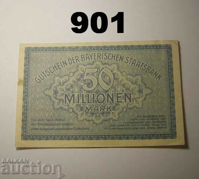 Munich 50 million marks 1923 Bayerische Staatsbank with price 5.00 BGN | € 2.56 Munich 50 million marks 1923 Bayerische Staatsbank with price 5.00 BGN | € 2.56