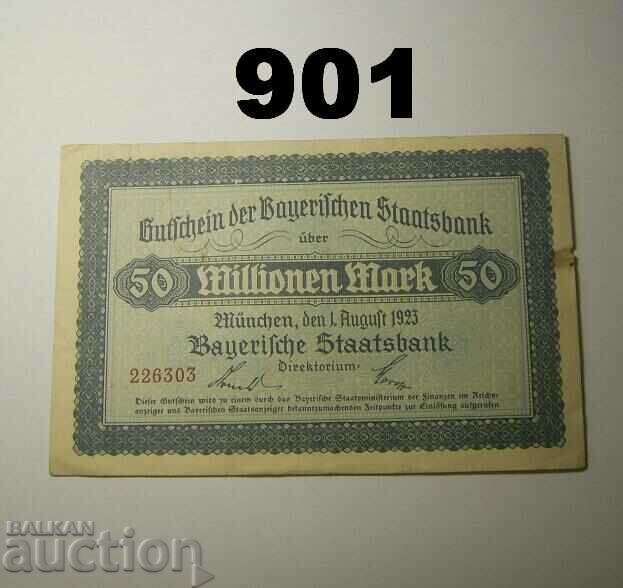 Munich 50 million marks 1923 Bayerische Staatsbank