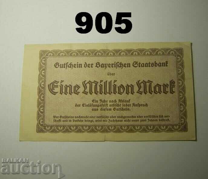 Munich 1 million mark 1923 Bayerische Staatsbank with price 4.00 BGN | € 2.05