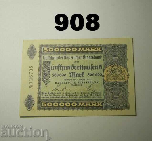 Munchen 500000 de mărci 1923 Bayerische Staatsbank XF