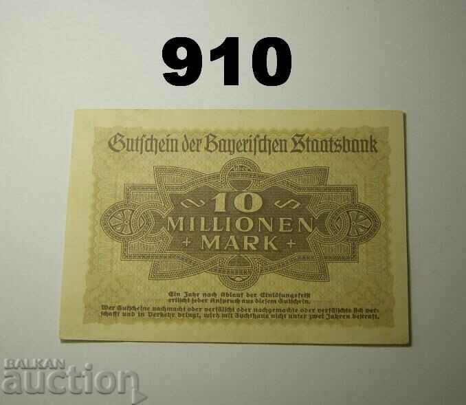 Munich 10 million marks 1923 Bayerische Staatsbank with price 10.00 BGN | € 5.11