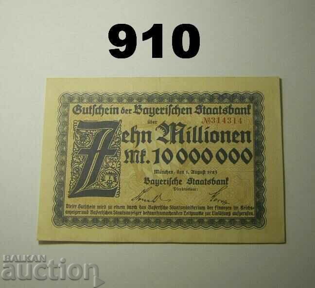 Munich 10 million marks 1923 Bayerische Staatsbank