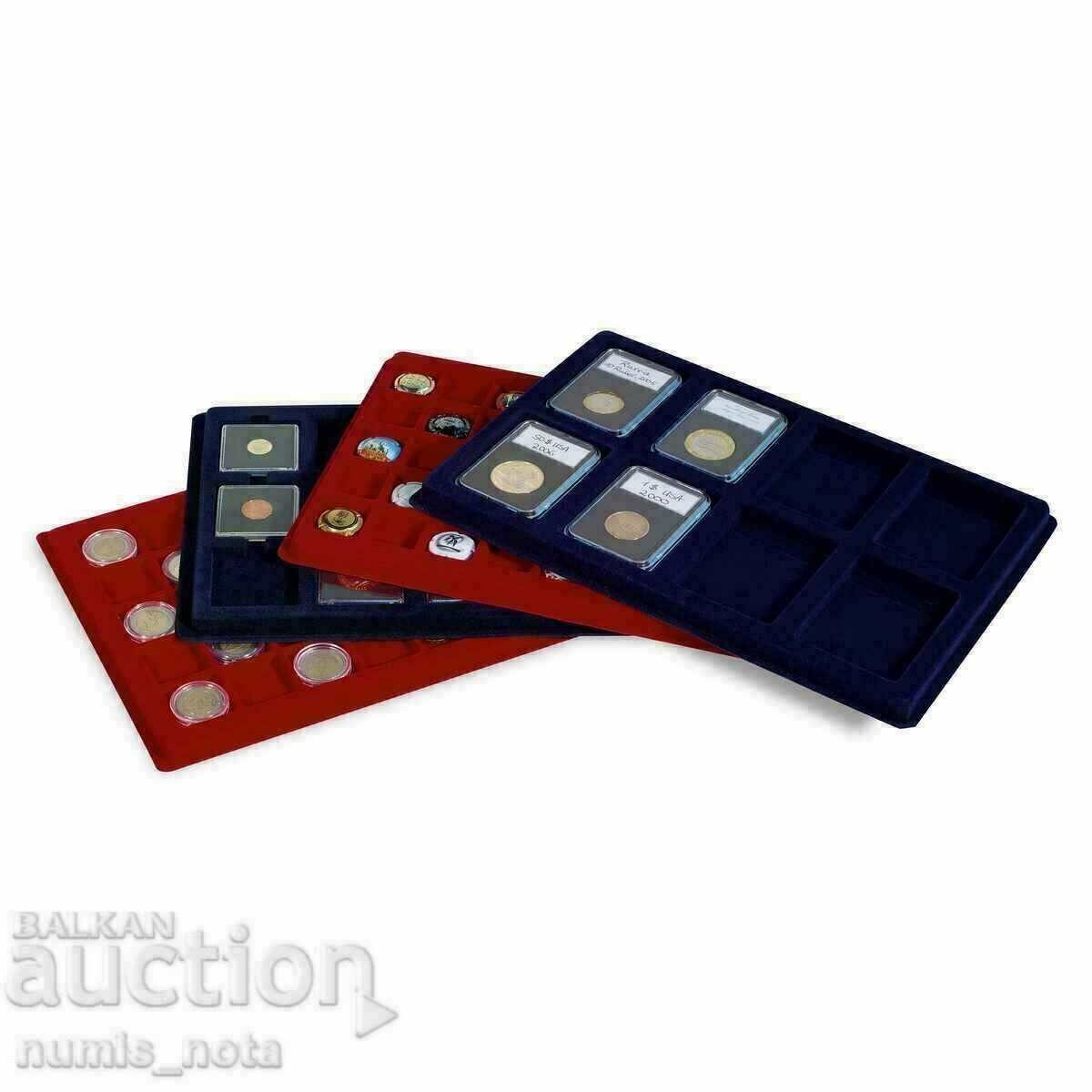 Auction LEUCHTTURM coin trays - with 45 sockets 31 mm - 2 pieces Auction LEUCHTTURM coin trays - with 45 sockets 31 mm - 2 pieces