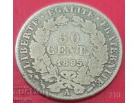 50 centimes 1895 - Franta - Argint