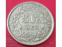 1/2 franc 1962 - Switzerland - Silver