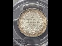 2 лева 1913 г. PCGS MS64