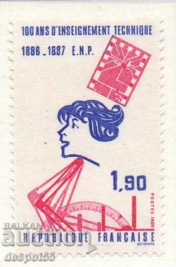 1986. France. 100th Anniversary of Technical Education.