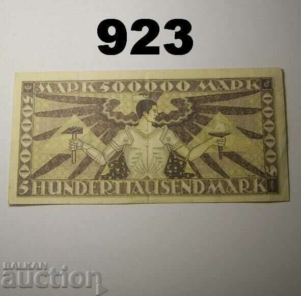 Baden 500000 marks 1923 VF+ Badische Bank