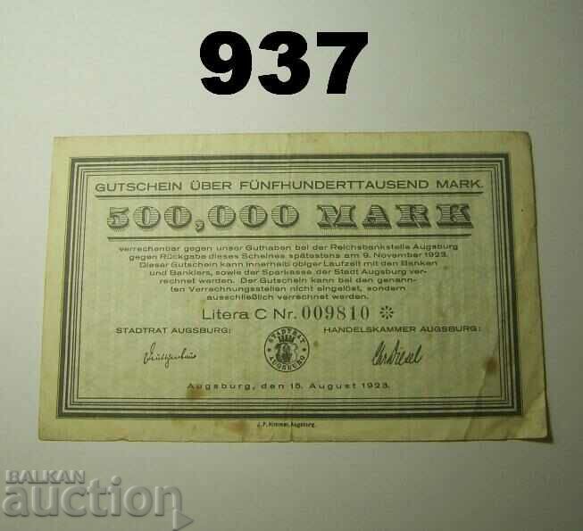 Augsburg 500000 mark 1923 Germany