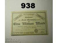 RR! Gunzburg 1 million mark 1923 Germany