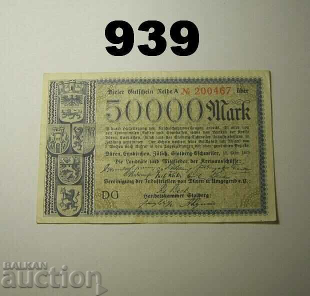 Duren Euskirchen Julich Stolberg 50000 mark 1923