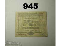 Stuttgart 3 millionen mark 1923 VF