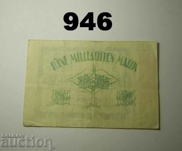 Speyer Pfalz 5 milliarden mark 1923 VF with price 6.00 BGN | € 3.07 Speyer Pfalz 5 milliarden mark 1923 VF with price 6.00 BGN | € 3.07