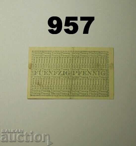 Augsburg 1/2 mark 1917 aXF with price 4.00 BGN | € 2.05
