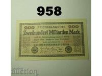 Reichsbankdirektorium 200 miliarden mark 1923 XF