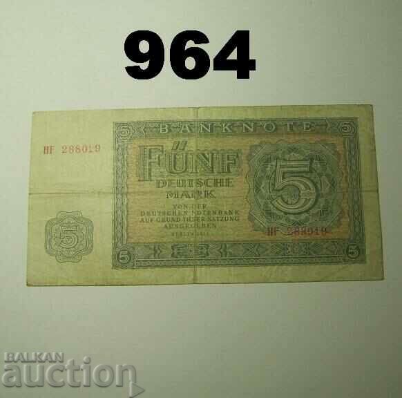 GDR 5 stamps 1955 Germany