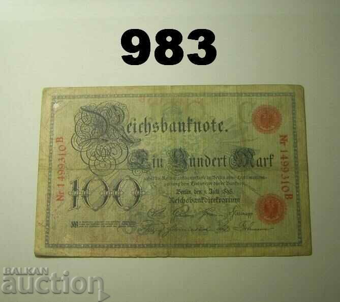 Germania 100 de timbre 1898