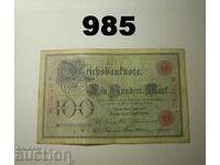 Germania 100 de mărci 1907 Amenda