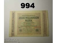 Germany 10 billion marks 1923 Remarks