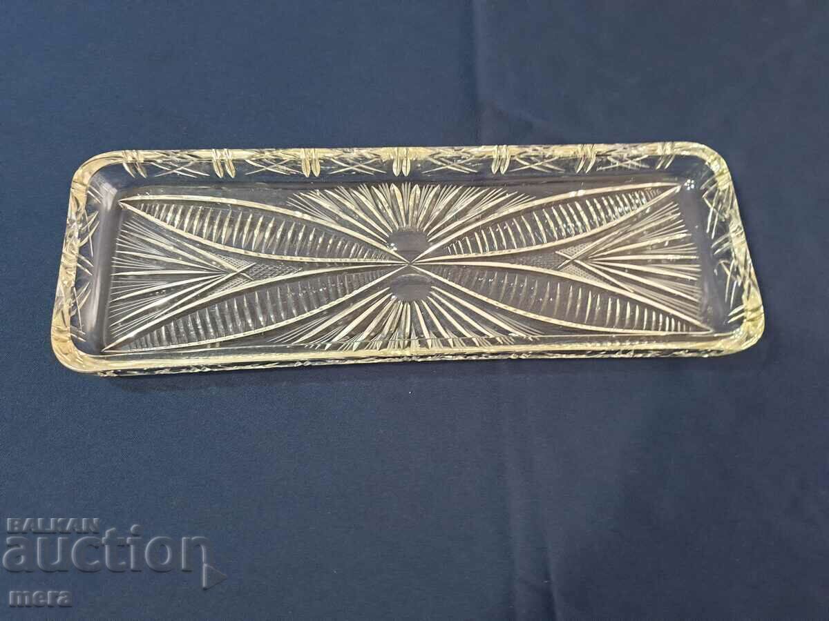 Crystal tray - plate with price 50.00 BGN | € 25.56 Crystal tray - plate with price 50.00 BGN | € 25.56