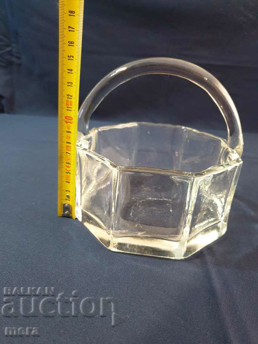 Auction  Crystal hexagonal fruit basket