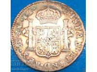 Spania 2 Reales 1793 Peru Carlos IIII argint patina - RR