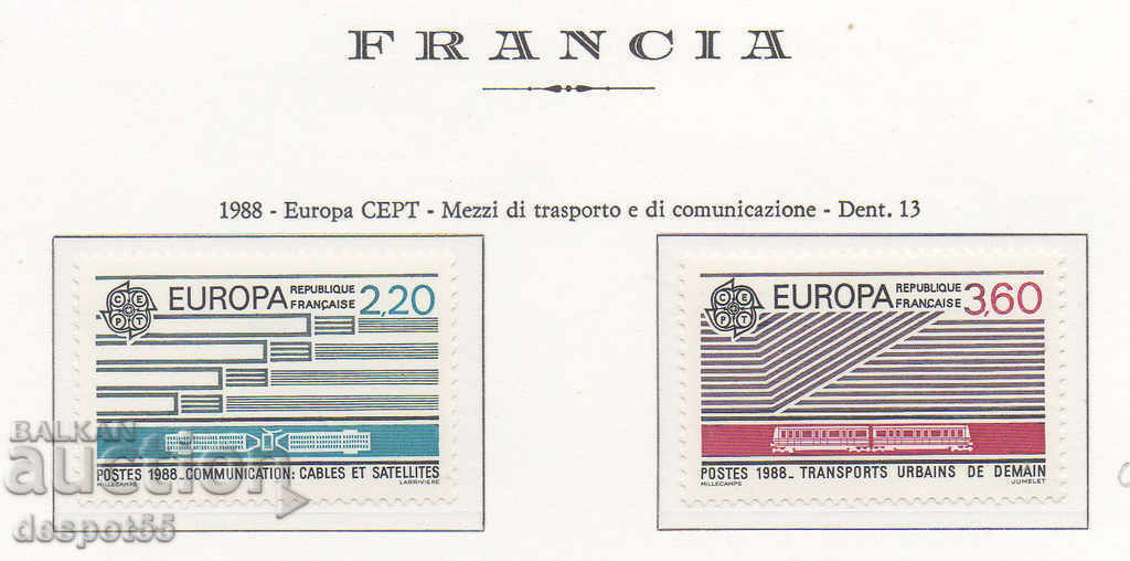 1988. Franţa. Europa - Transport și comunicații.