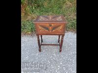 Vintage 1941 hand painted wooden chest of drawers.