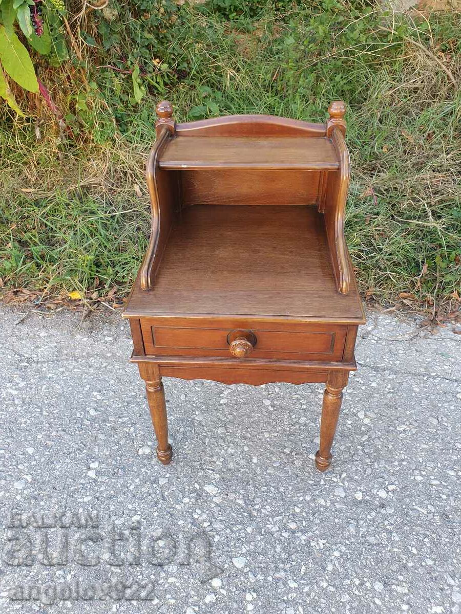 Vintage solid wood bedside table!