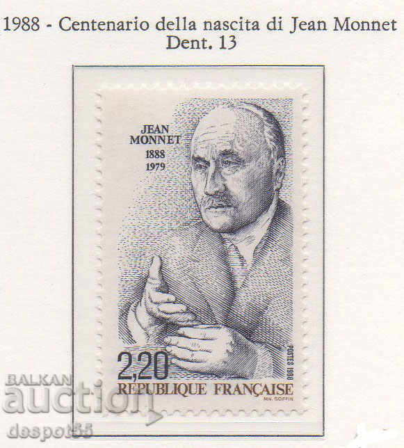 1988. Franţa. 100 de ani de la nașterea lui Jean Monet.