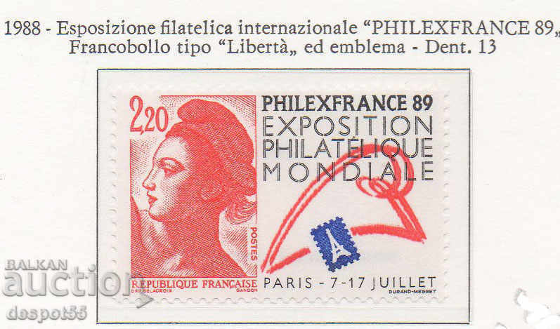 1988. Franţa. „Philexfrance 89” – Expoziție internațională.