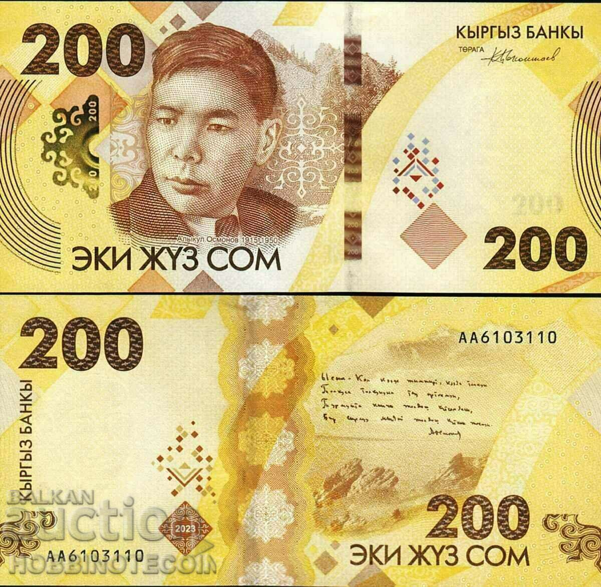 KYRGYZSTAN KYRGYZSTAN 200 Som emisiune 2023 NOU UNC