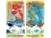 EAST CARIBBEAN 2 $ issue 2023 NEW UNC POLYMER