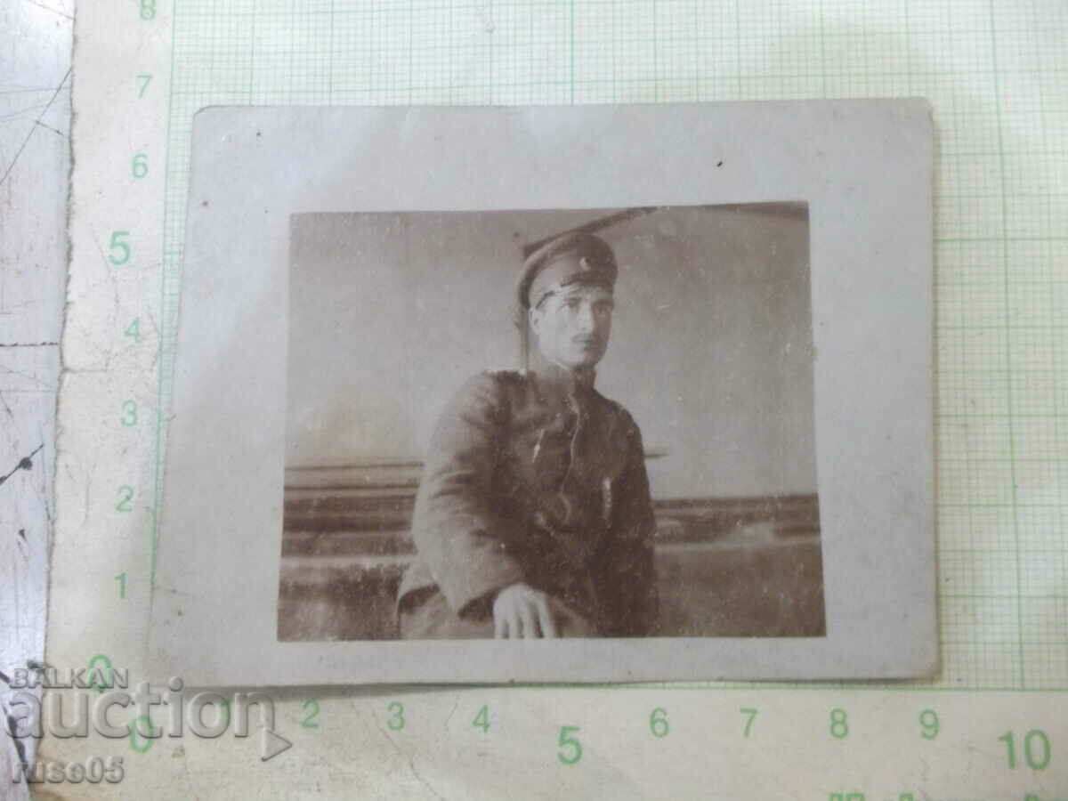 Old photo of a soldier on vacation