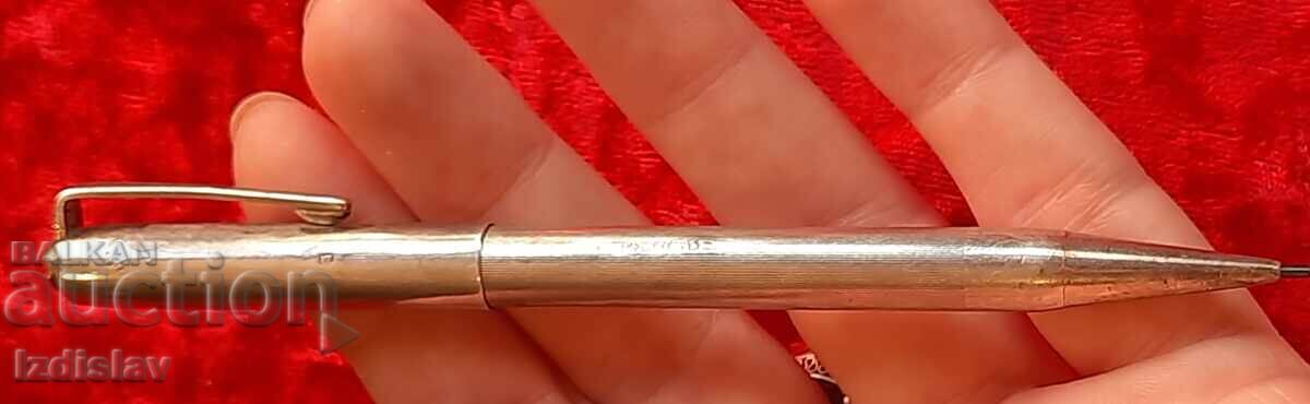 Auction Vintage silver mechanical pencil with markings. Auction Vintage silver mechanical pencil with markings.