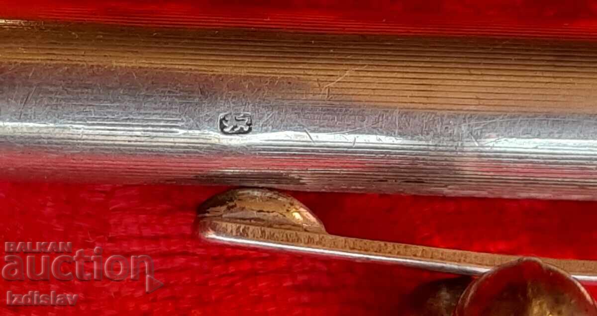 Vintage silver mechanical pencil with markings. - 5 Vintage silver mechanical pencil with markings. - 5