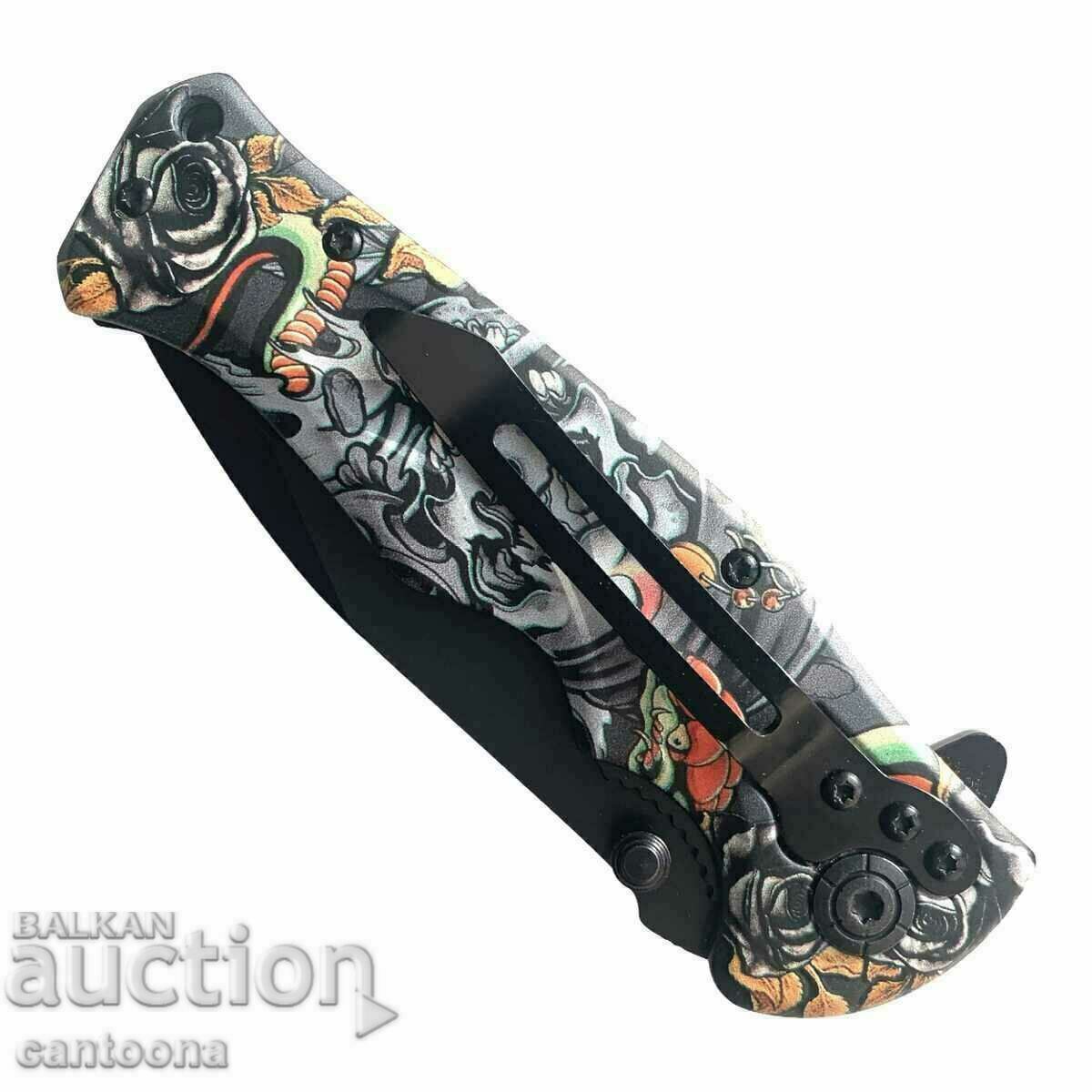 Delivery of Designer folding knife BOKER PLUS 96/210 with skulls Delivery of Designer folding knife BOKER PLUS 96/210 with skulls