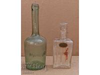 Two antique glass bottles