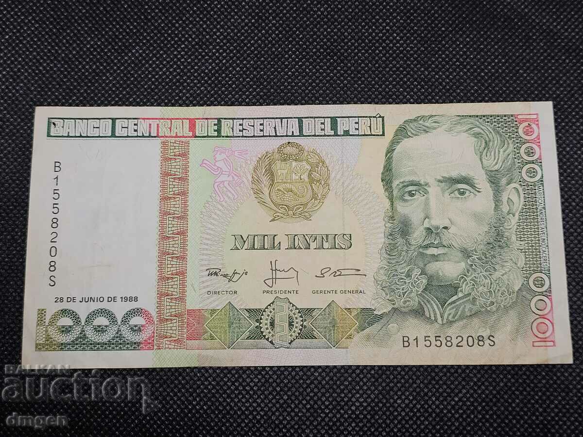 1000 intis Peru 1988