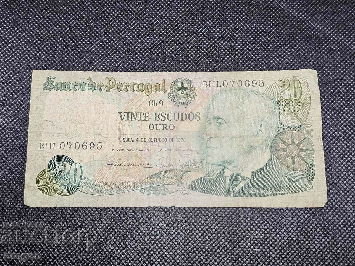 20 escudos Portugalia 1978