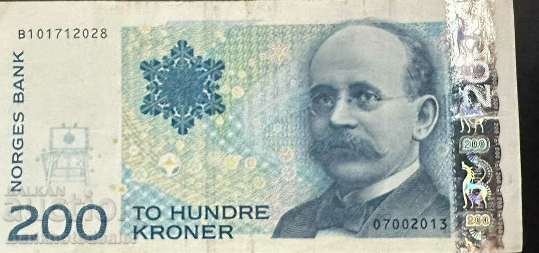 Norway 200 Kroner 2013 Pick 50f Ref 2028