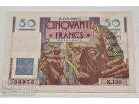 France 50 Francs 1949 Pick 127b Ref 8975