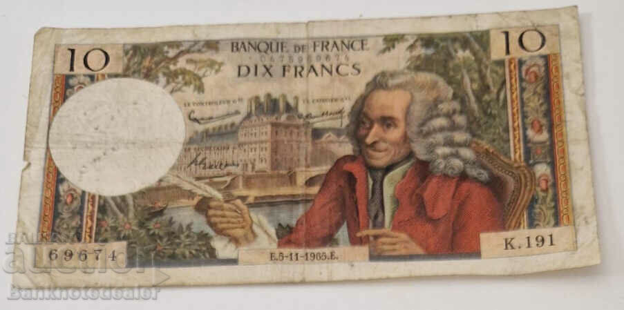 France 10 Francs 1965 Pick 147a Ref  9674