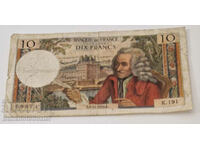 Franta 10 Franci 1965 Pick 147a Ref 9674