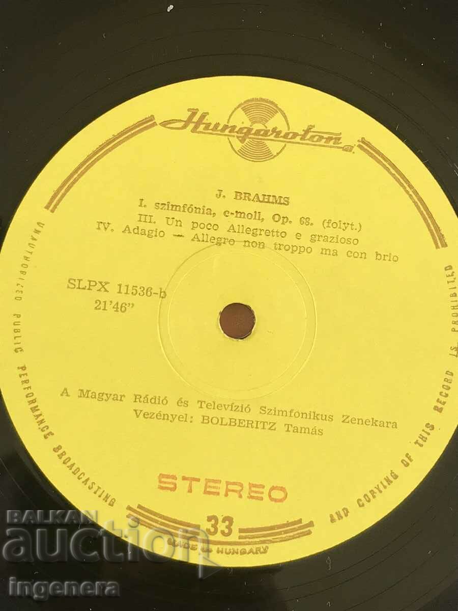 Auction RECORD GRAMOPHONE CLASSICAL MUSIC - BRAMS Auction RECORD GRAMOPHONE CLASSICAL MUSIC - BRAMS