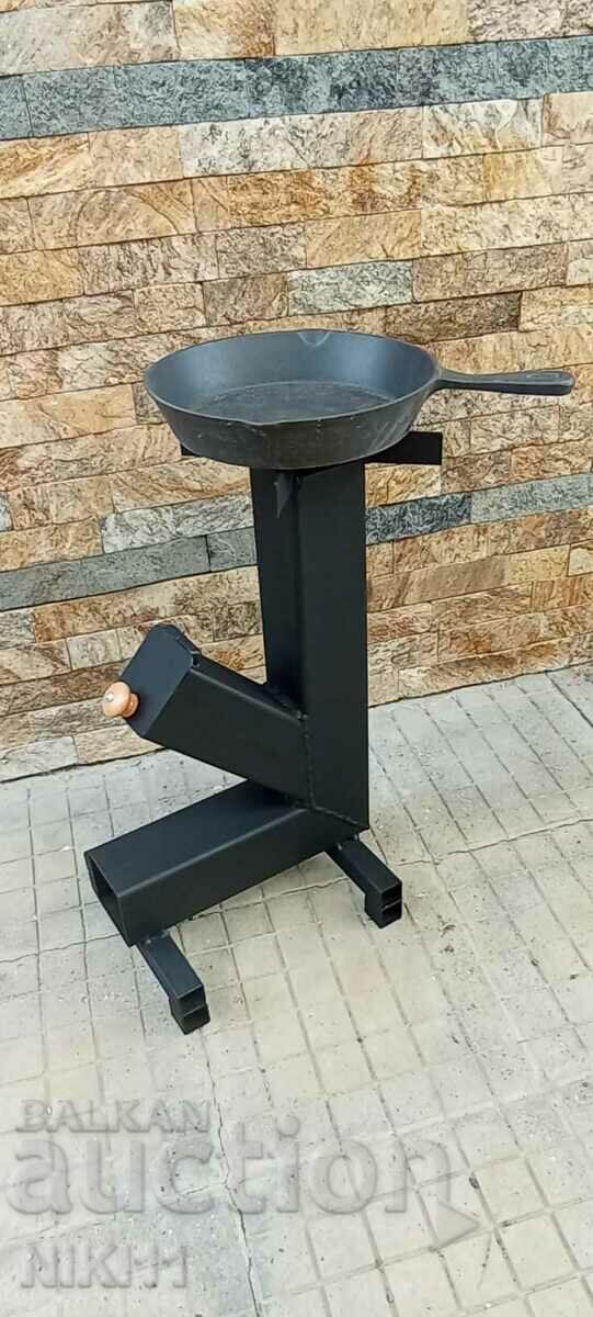 Rocket stove for cooking for picnic, tent, camping