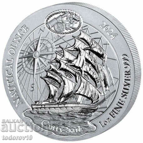 1 oz Silver Ship Kuti Sark Rwanda - 2024