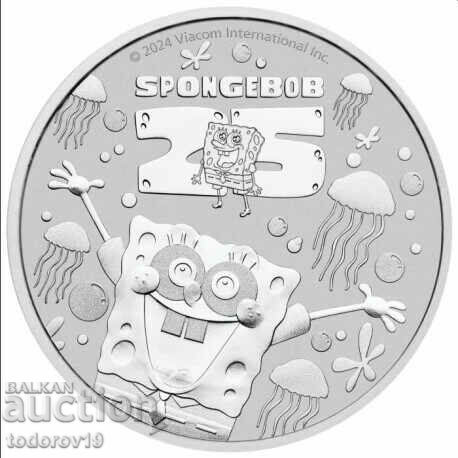 1 oz Silver SpongeBob - 25 Years - Perth Mint 2024