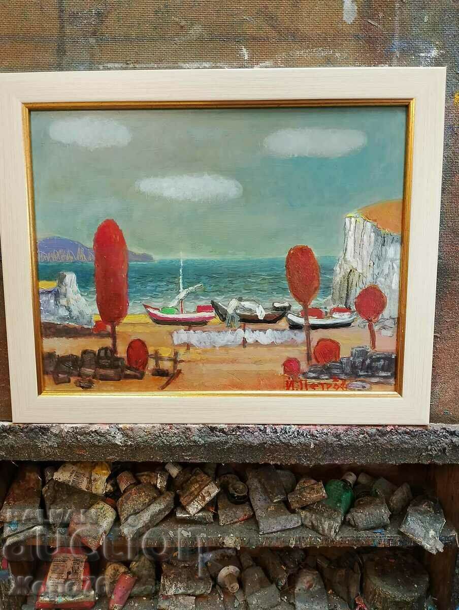 Yordan Petrov LANDSCAPE Oil PAINTING Signed!