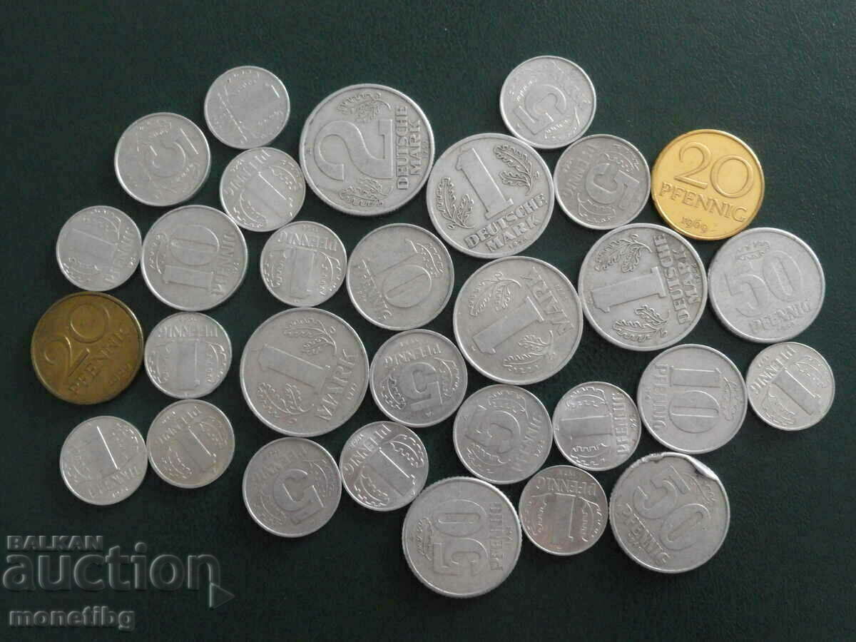 Germany (GDR) - Coins (30 pieces) with price 7.40 BGN | € 3.78 Germany (GDR) - Coins (30 pieces) with price 7.40 BGN | € 3.78